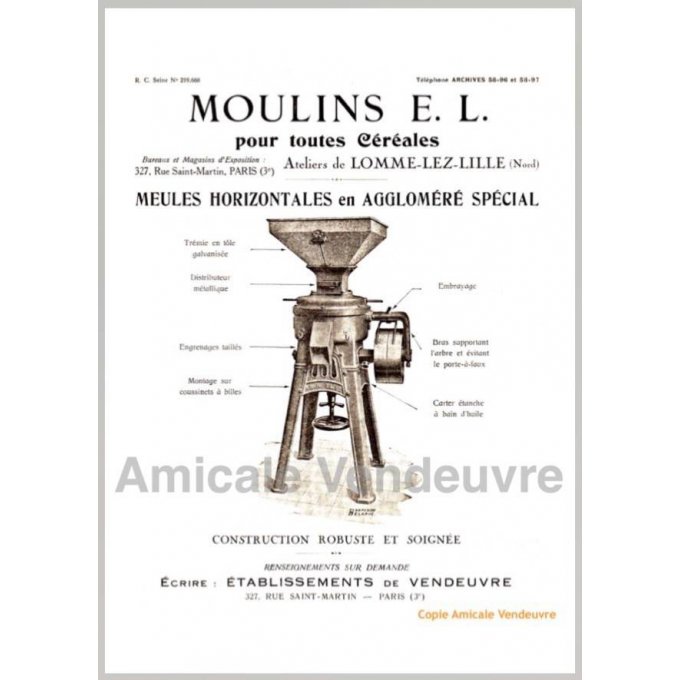 PaINS 5005 Documentation moulins E.L. 1925