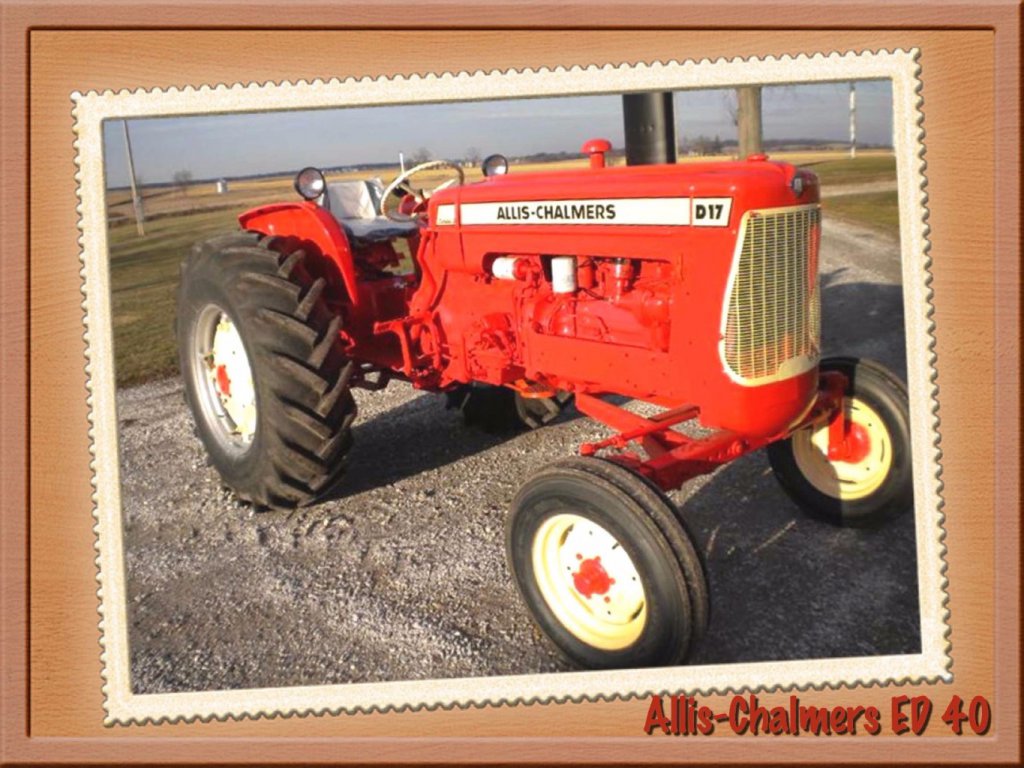 Tracteur Allis-Chalmers type D17 avec moteur diesel 6 cylindres