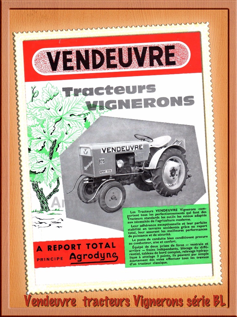 Les tracteurs de la série BL - Amicalevendeuvre