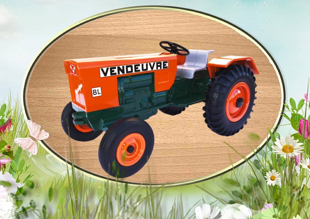 Tracteur miniature au 1/19 de la série BL en série limitée et numérotée offert aux adhérents pour les 20 ans de l'amicale Vendeuvre