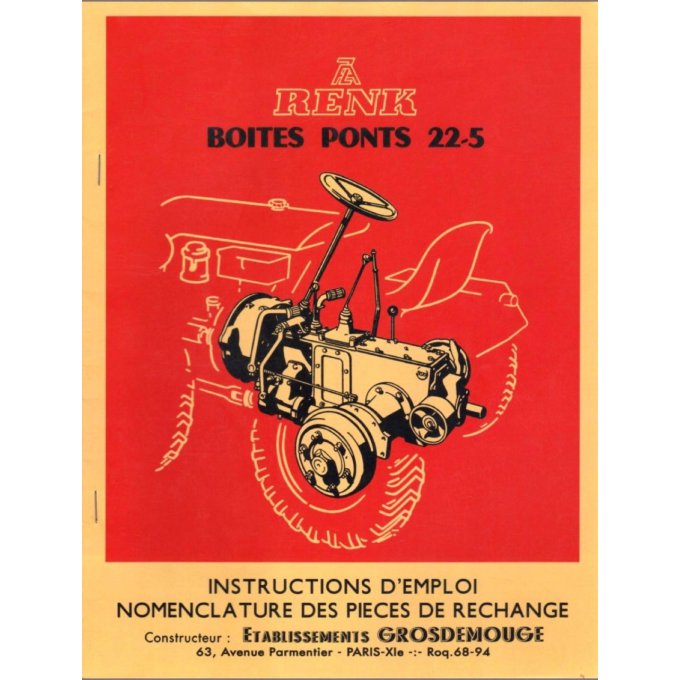 A8003110 Catalogue pièces transmission RENK 22-5