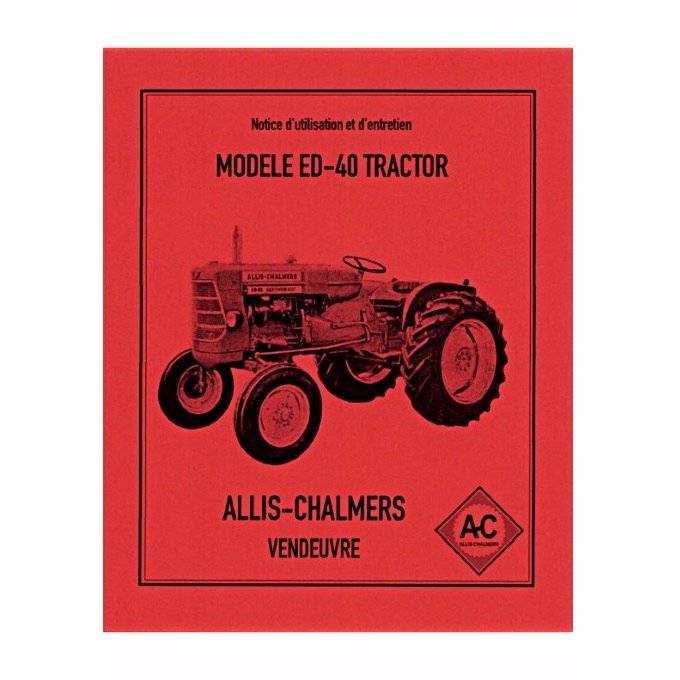 A7006080 Manuel ED40 Allis-Chalmers en français 