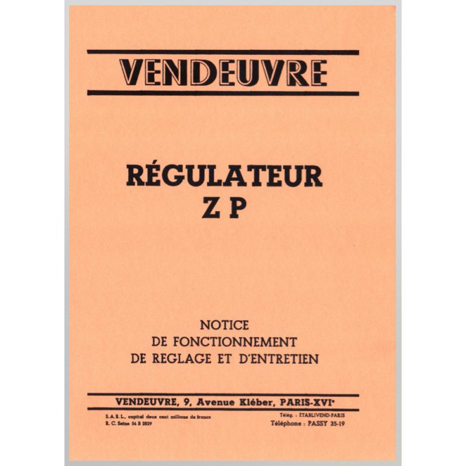 A7021002 Manuel régulateur moteur ZP