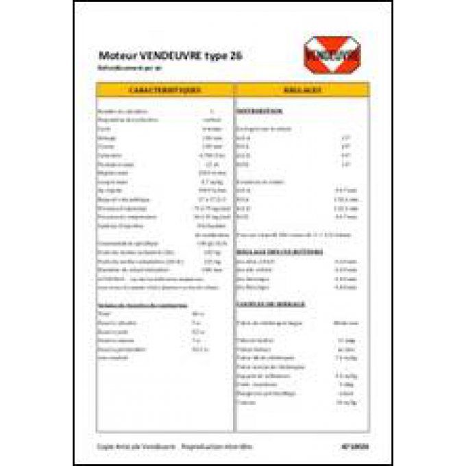 A710026 : Fiche technique moteur 26 à télécharger en cliquant sur le lien ci-dessous.