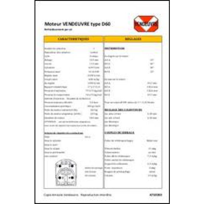 PaA710D60 Fiche technique moteur D60