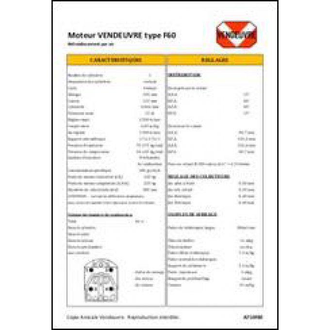 PaA710F60 Fiche technique moteur F60