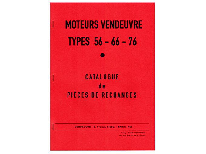 A8001135 Catalogue pièces moteur Vendeuvre type 56-66-76 05/55