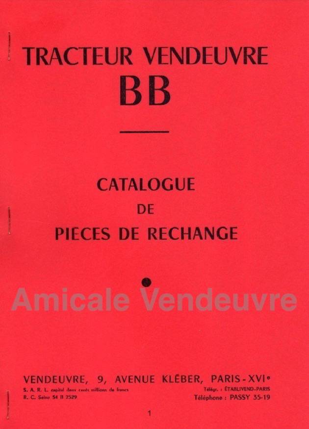 A8002005 Catalogue Pièces de rechange Vendeuvre BB Air 06/57 