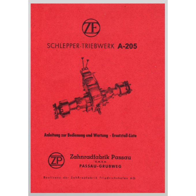 A8003065 catalogue pièces transmission ZF A205