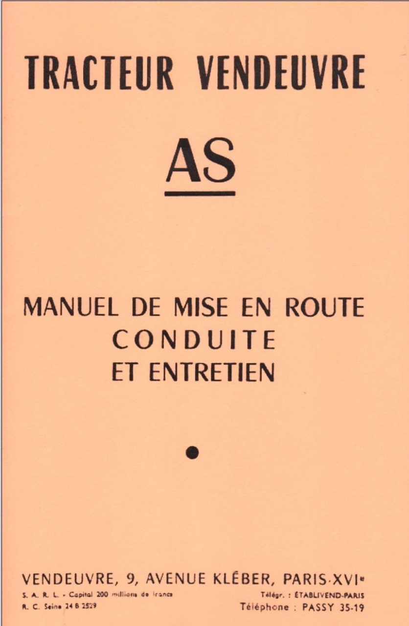 A7003020 Manuel AS 500   101/09/57   60 pages