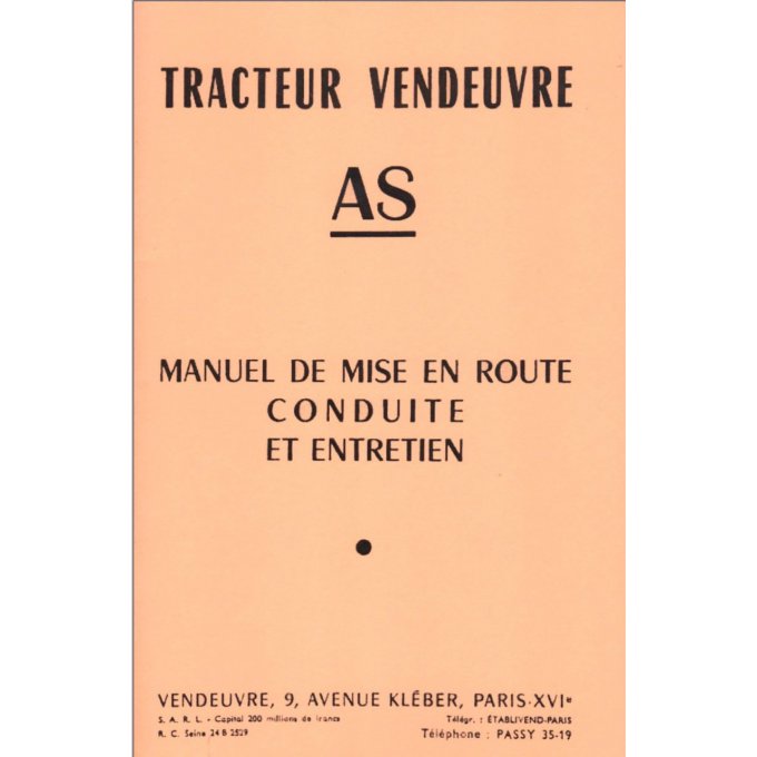 A7003020 Manuel AS 500   101/09/57   60 pages