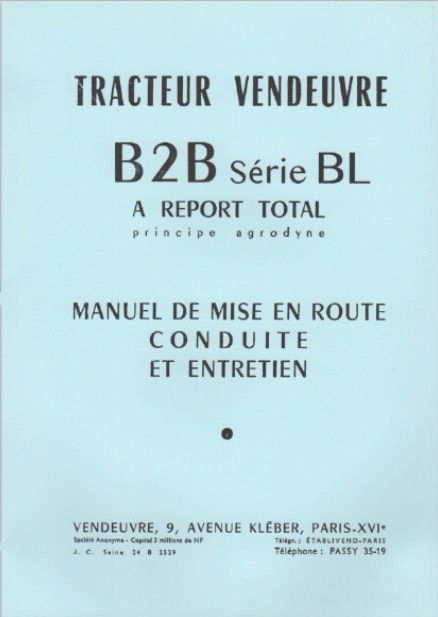 A7005020 Manuel B2B série BL  122/08/60