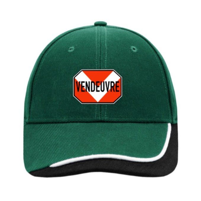 P6003020 Casquette broderie Vendeuvre "Verte et Noire"