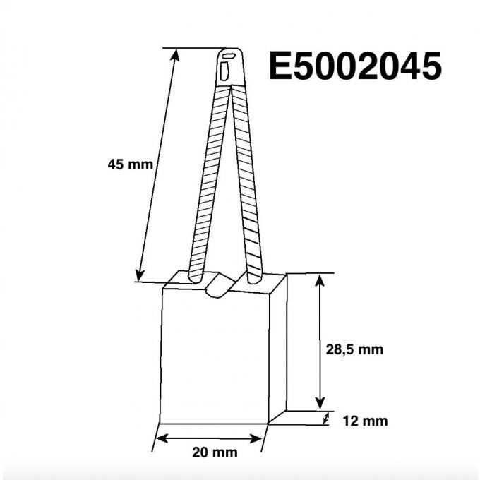 E5002045 Jeu de charbons pour démarreur BNG 4-12   (28,5 x 20 x 12)