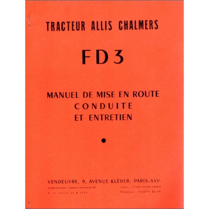 A7006030 Manuel FD3  129/04/62