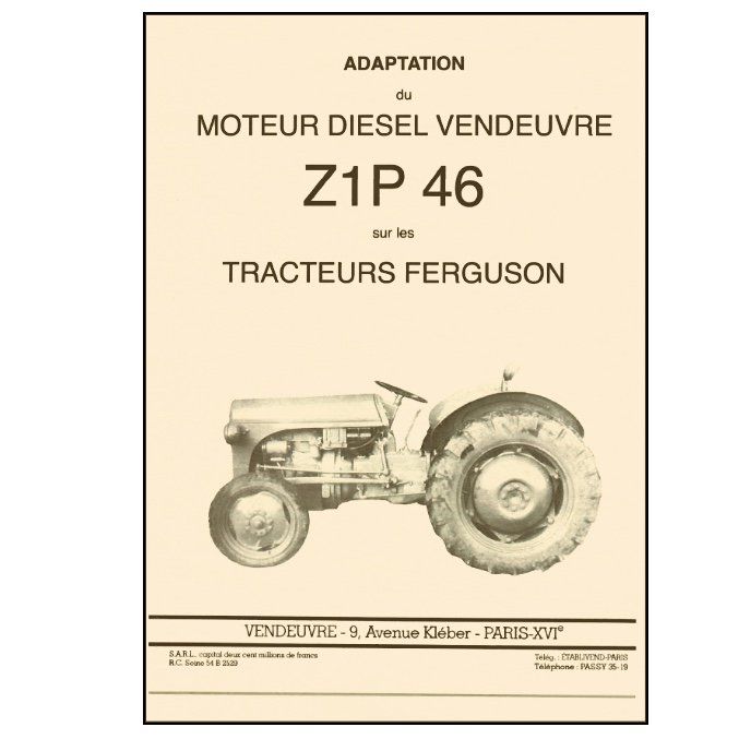 A7021060 Adaptation Vendeuvre Z1P46 sur Ferguson
