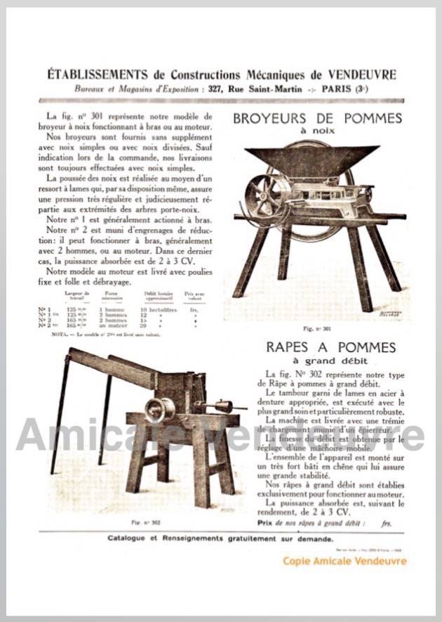 PaINS 5002 Documentation broyeur et râpe. 1925