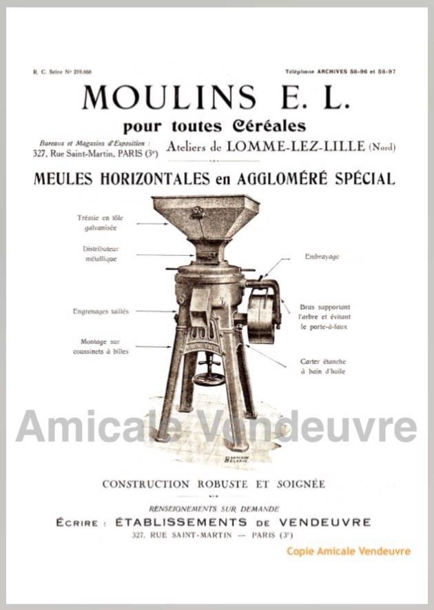 PaINS 5005 Documentation moulins E.L. 1925