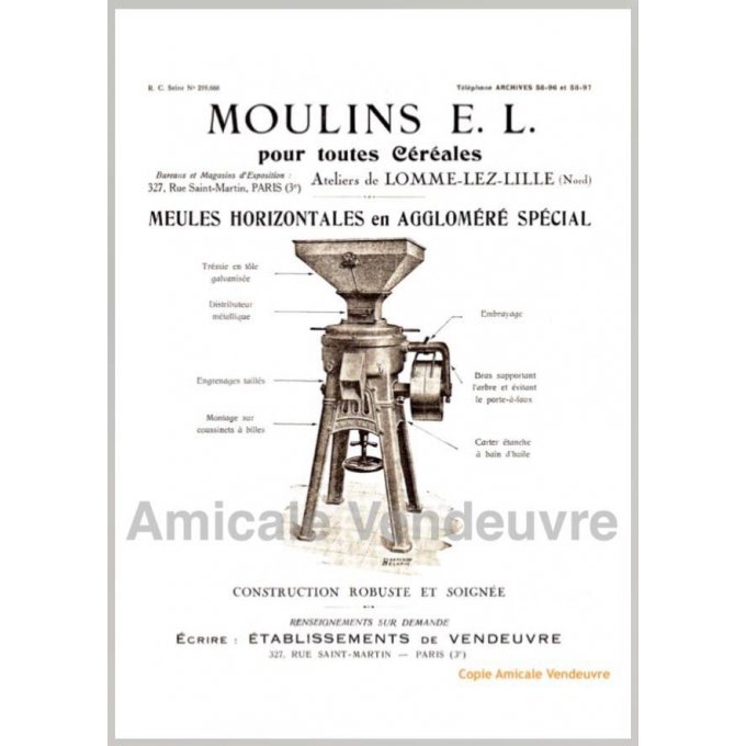 INS 5005 Pdf Documentation moulins E.L. 1925