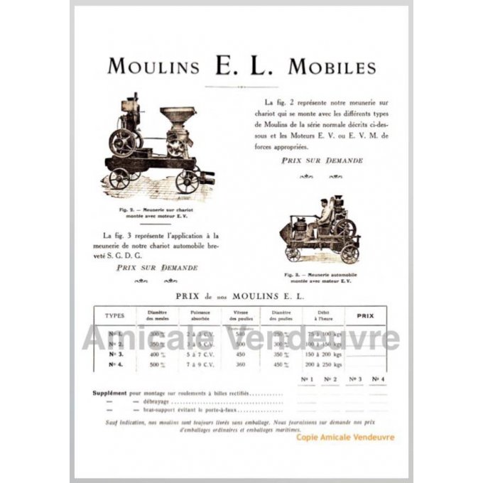 PaINS 5006 Documentation moulins E.L. mobiles 1926