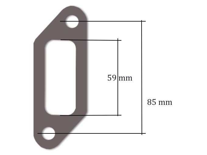 M1010075 Joint de sortie de culasse/collecteur d'échappement (25 x 59) pour moteur 52
