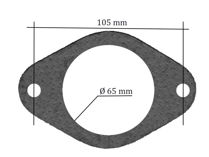 M1010084 Joint de collecteur entre pipe et échapp. Ø 65 pour moteur ZP 3-4-6 cylindres