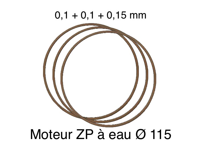 M1010611 Lot de cales en cuivre pour chemise humide pour moteur ZP alésage 115