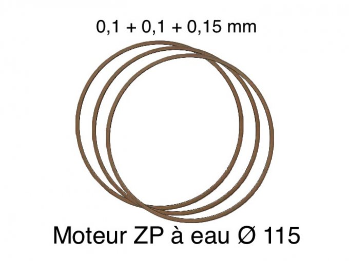 M1010611 Lot de cales en cuivre pour chemise humide pour moteur ZP alésage 115
