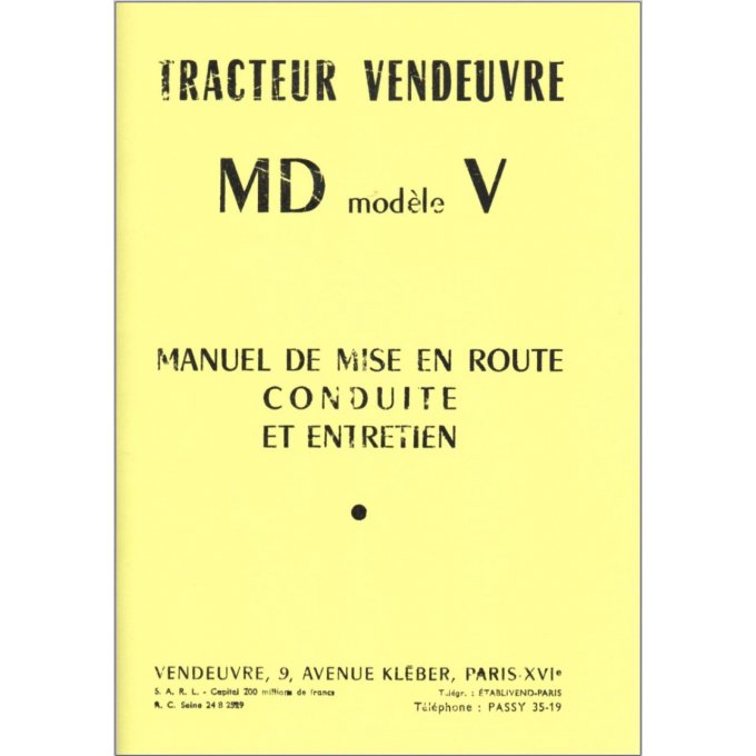 A7004060 Manuel MD V 108/06/59