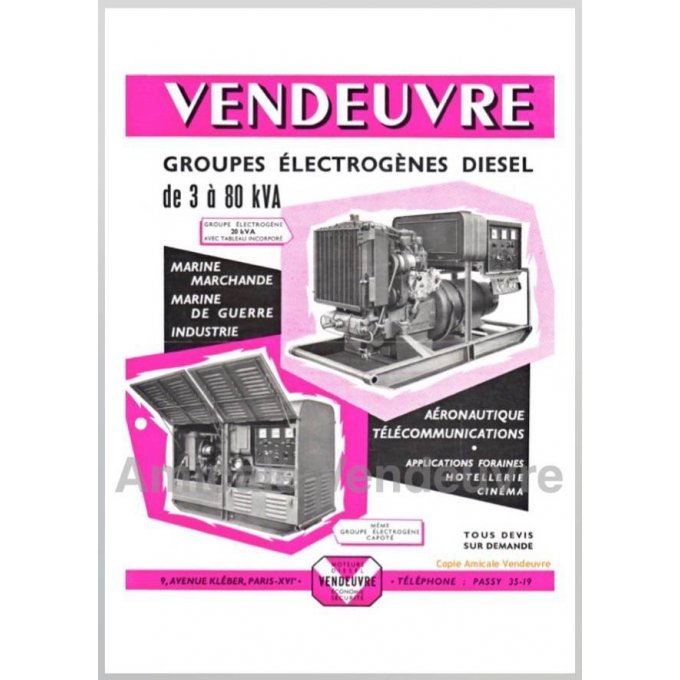 MO 1006 Pdf Documentation groupe 3 à 80 kVa 1960