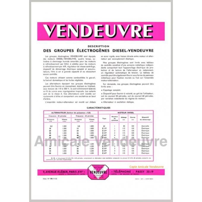 MO 1009 Pdf Documentation groupe 40-80 kVa 1955