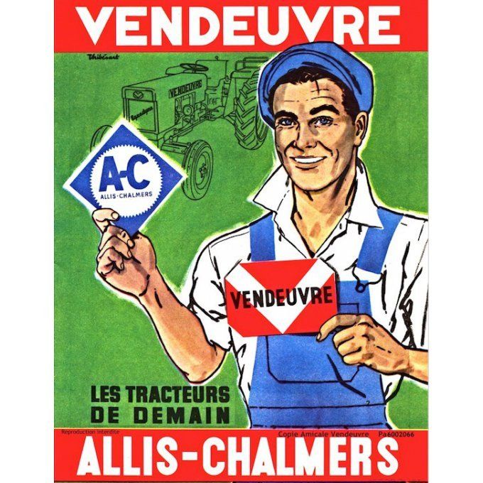 P6002066 Poster 60 x 46 VENDEUVRE Allis-Chalmers (Prix net)