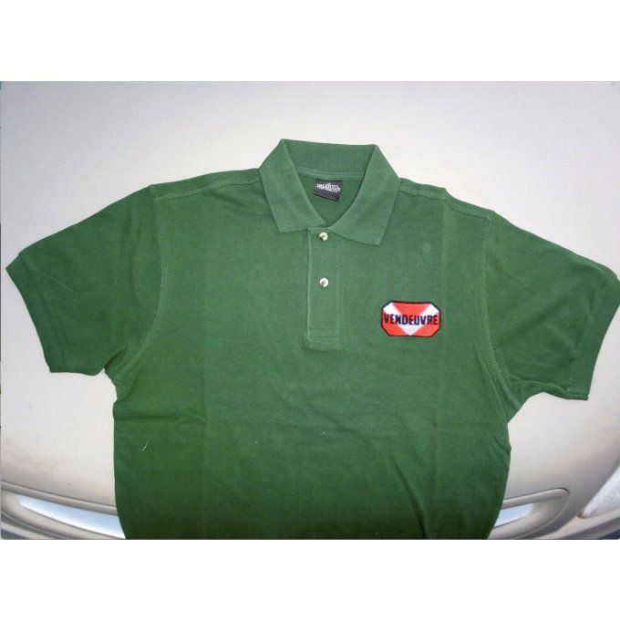 P6003043 Polo vert broderie "VENDEUVRE" taille XL