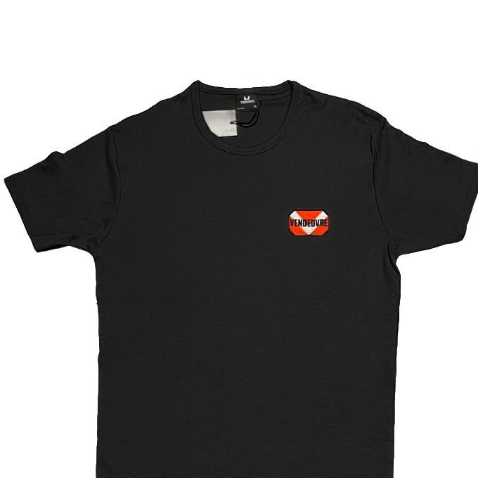 P6003112 Tee-shirt noir broderie "VENDEUVRE" taille S
