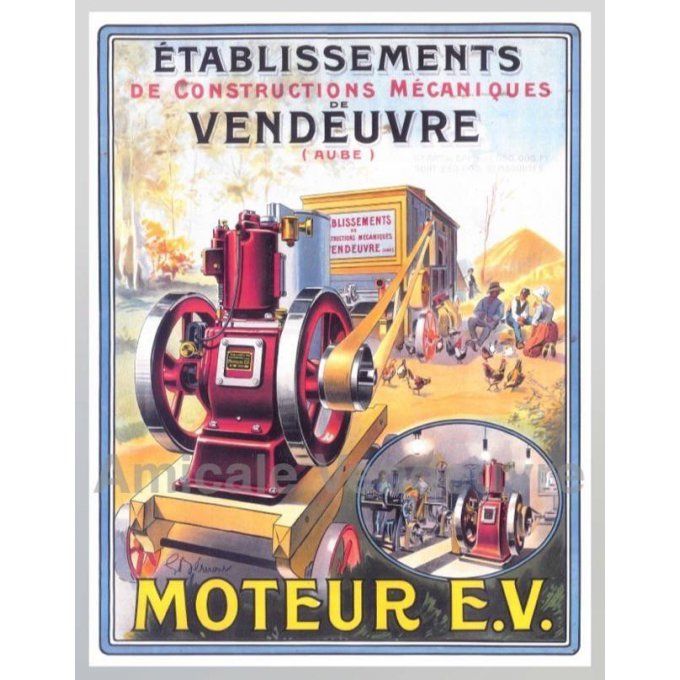 P6004025 Poster 65 x 50 cm. Moteur EV et Batt.