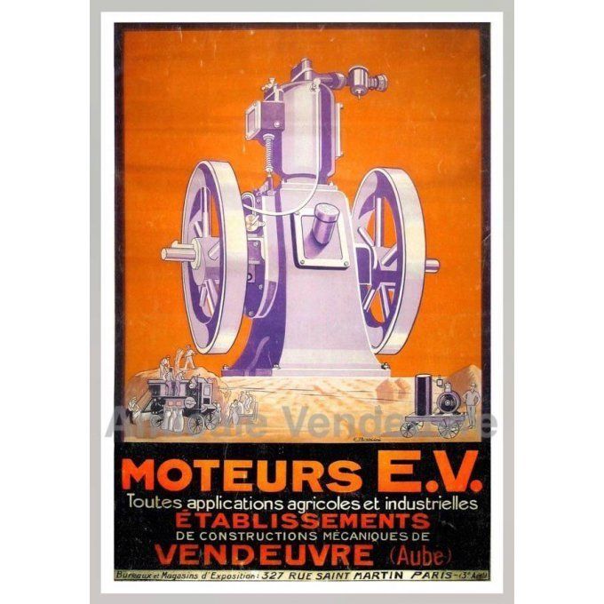 P6004031 Poster 42 x 30 cm. Moteurs EV.