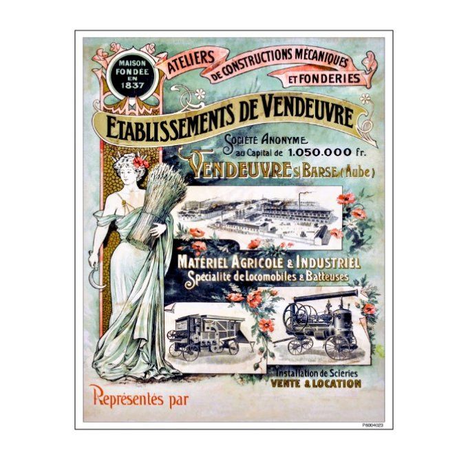 P6004023 Poster 53 x 42cm. Atelier de construction des Etablissements de Vendeuvre