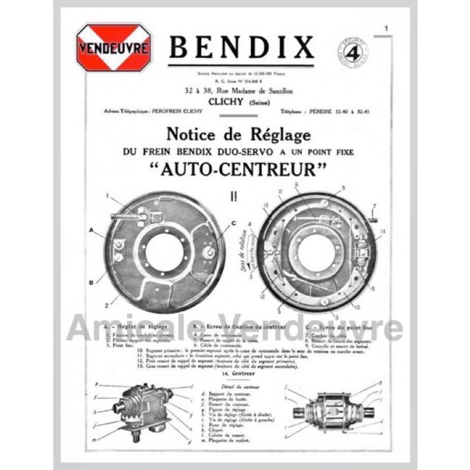 PaA720010 Notice réglage des freins Bendix