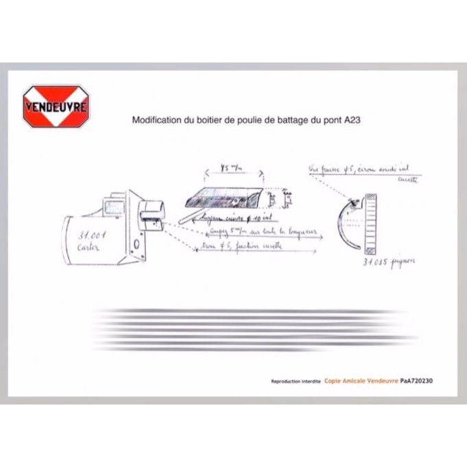 PaA710220 Modif. boitier poulie ZF A23