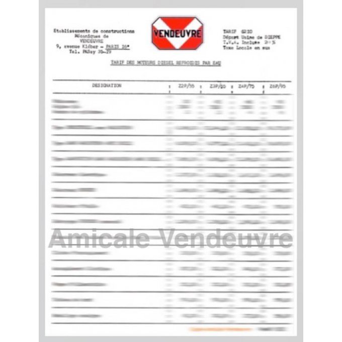 MO 1202 Pdf Tarif gamme moteurs eau 1962