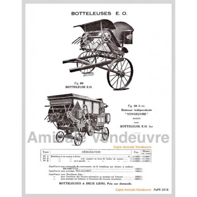 PR 3018 Pdf Documentation botteleuse O.E