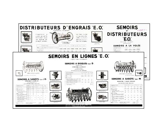 PaSE 4008 Documentation Semoirs et distributeurs d'engrais 6 pages de mai 1937  64 x 27,5cm