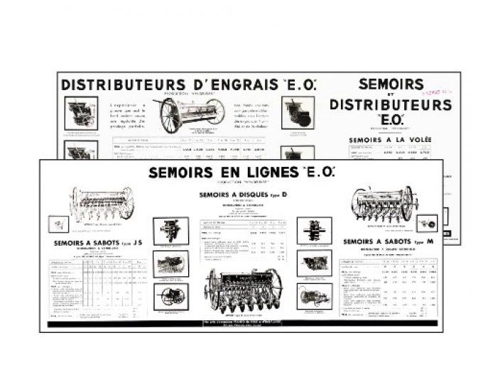 SE 4008 pdf  Documentation Semoirs et distributeurs d'engrais 6 pages de mai 1937  64 x 27,5cm