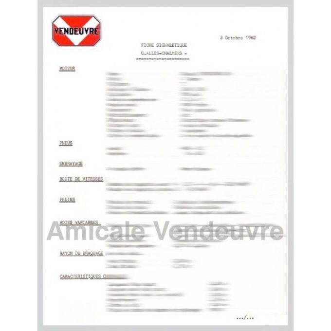 PaTR 6610 Fiche signalétique type G