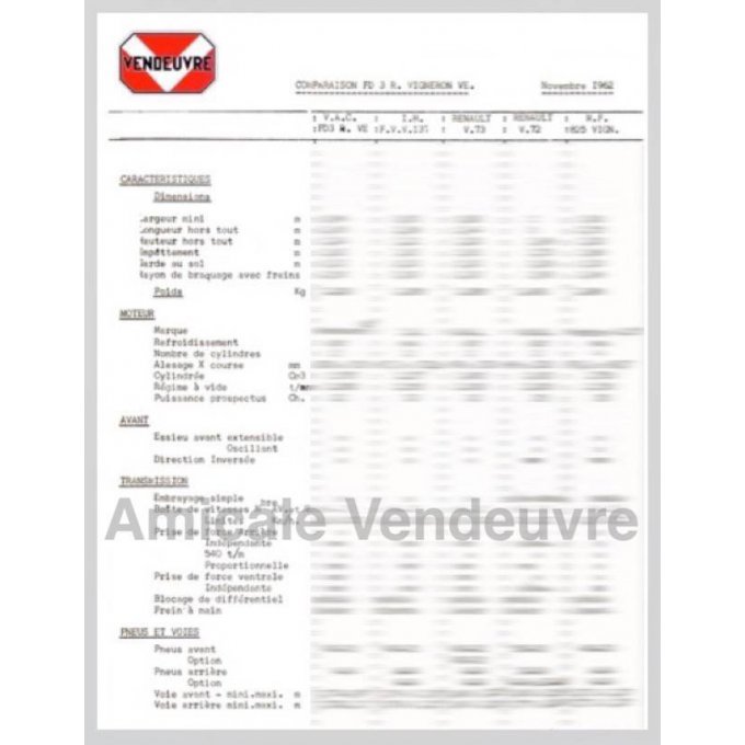 TR 6697 Pdf Comparatif Vigneron FD3 1962