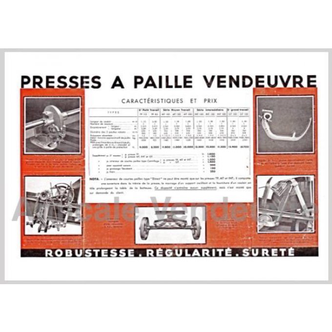 PaPR 3005 Dépliant gamme en 1934