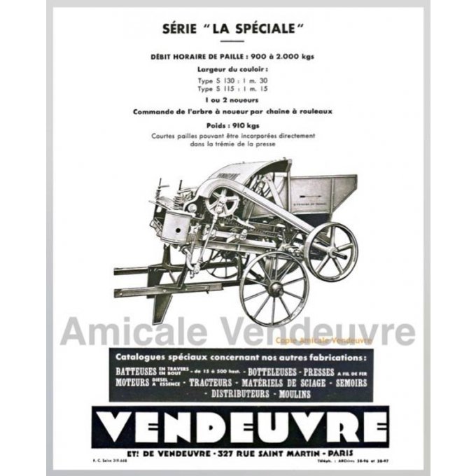 PaPR 3015 Documentation type La Spéciale S115 S130