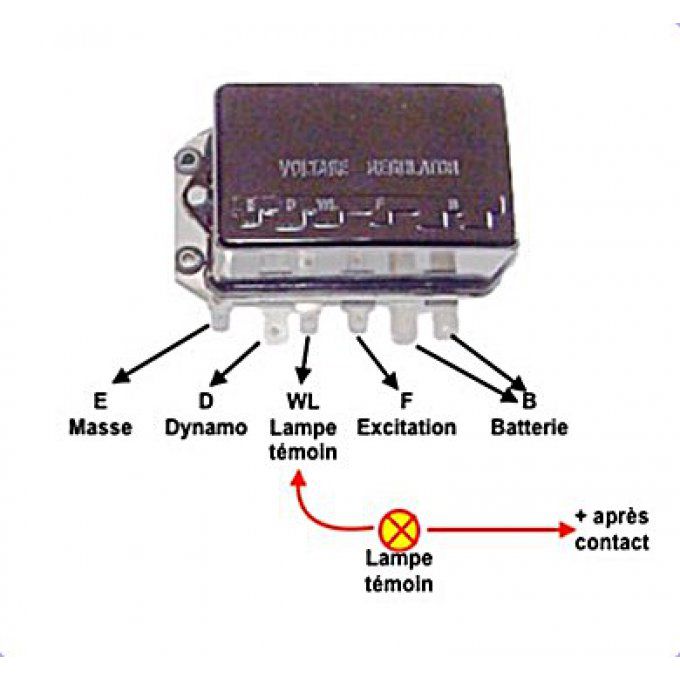 E5003010 Régulateur de tension adaptable 12v 22A en remplacement du Ducellier.