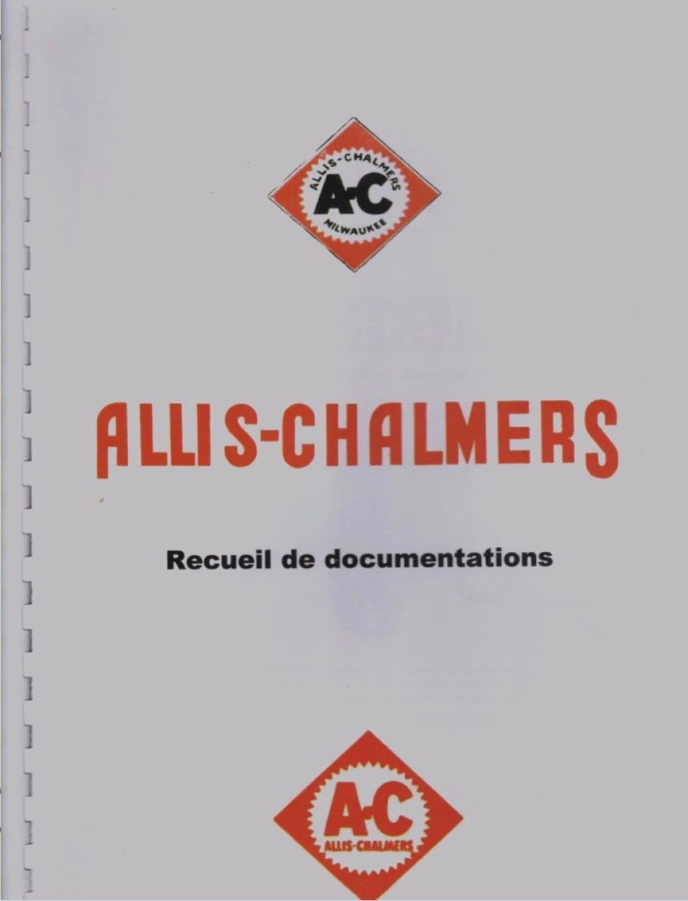 A9008020 Recueil documentations  Allis-Chalmers