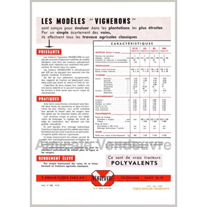 TR 6305 Pdf Documentation Vigneron 500 1959